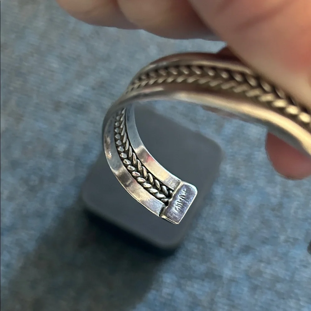 Sterling Silver Braided Cuff Bracelet - Picture 2 of 2